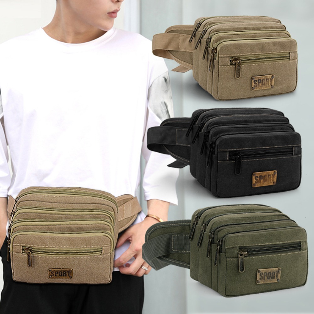 Useful Canvas Waist Bags Multi - Running Gear Organizer 评论和价格