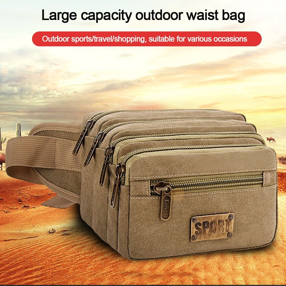 Useful Canvas Waist Bags Multi - Running Gear Organizer 评论和价格