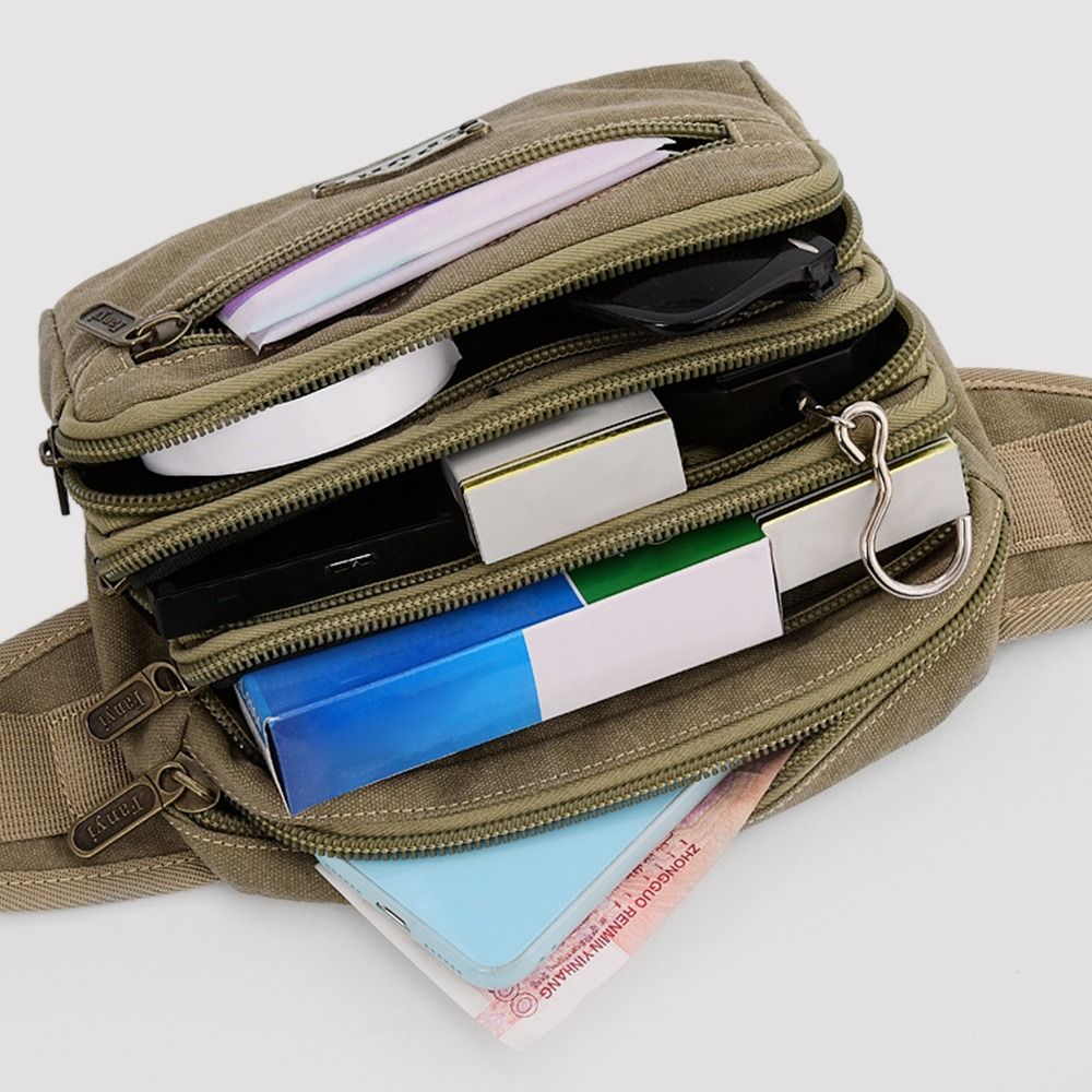 Useful Canvas Waist Bags Multi - Running Gear Organizer 评论和价格