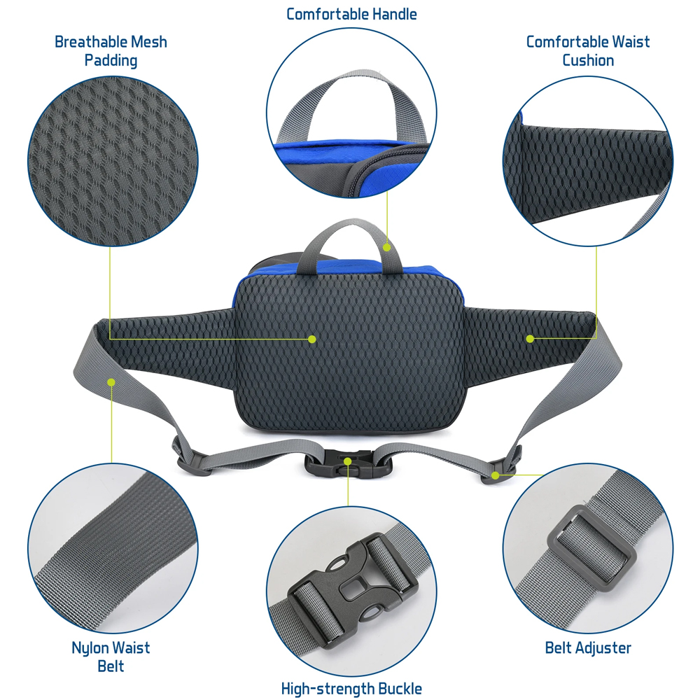 1PCSFanny Pack Waist Bag - Uni - Running Gear Storage 评论和价格