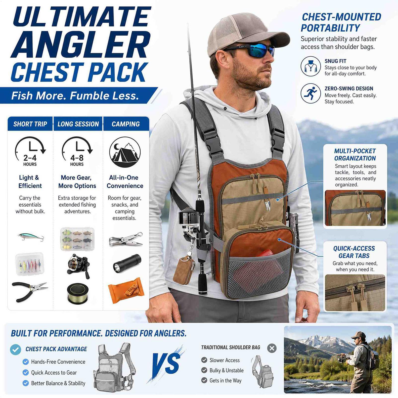 Waterproof Durable Fishing Che - Running Gear Storage 评论和价格