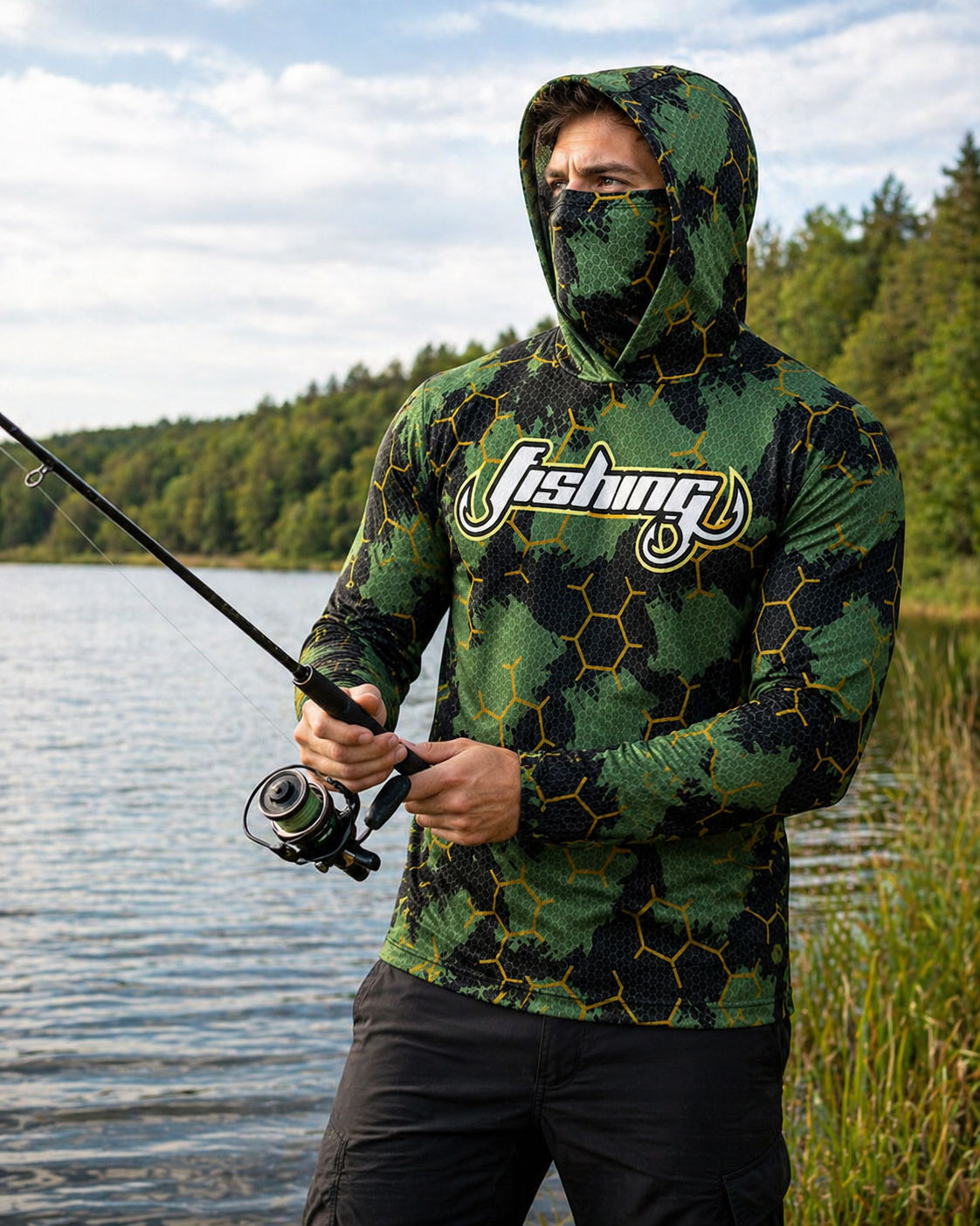 Fishing Hood Riding Tops Wear  - Running Gear Outdoor 评论和价格