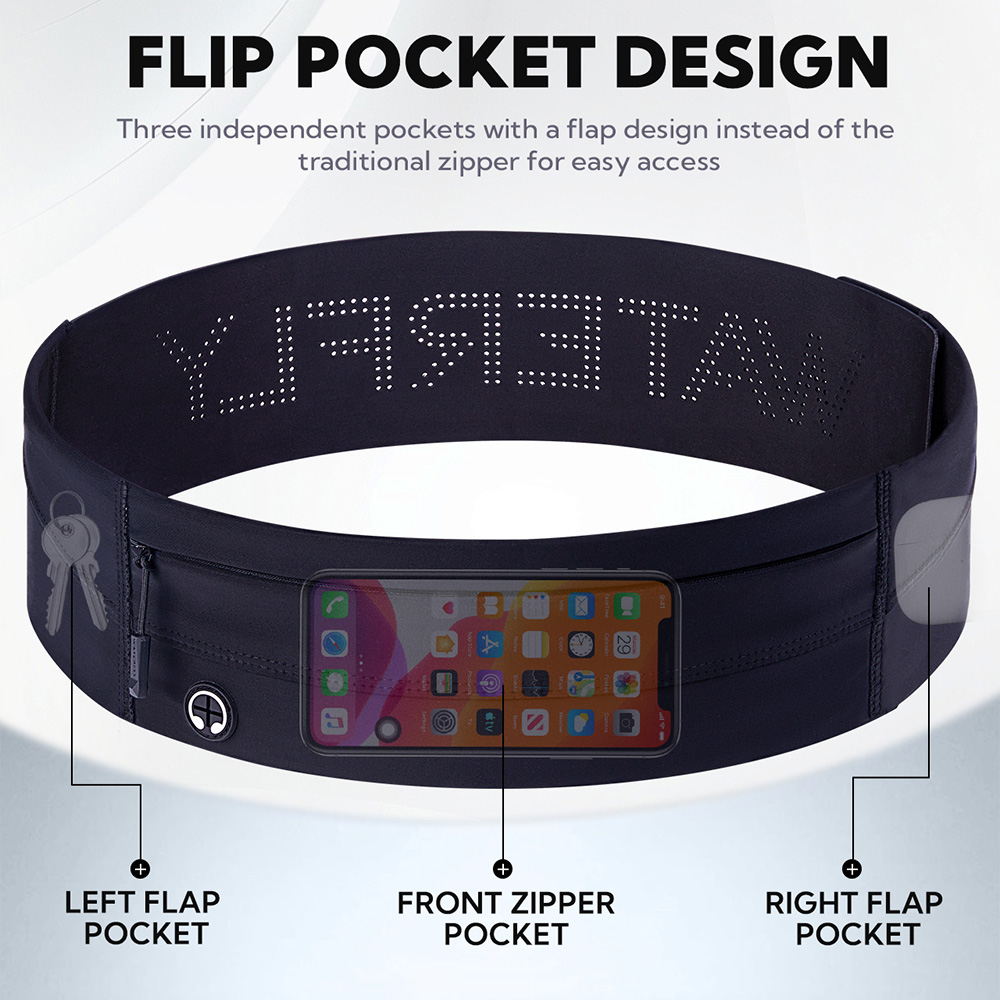 WATERFLY Running Belt Fanny Pa - Running Gear Organizer 评论和价格