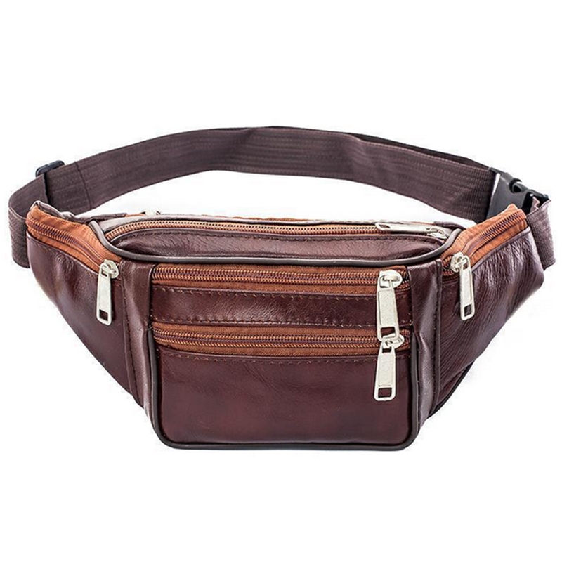 Leather Men Waist Chest Bag Th - Running Gear Organizer 评论和价格
